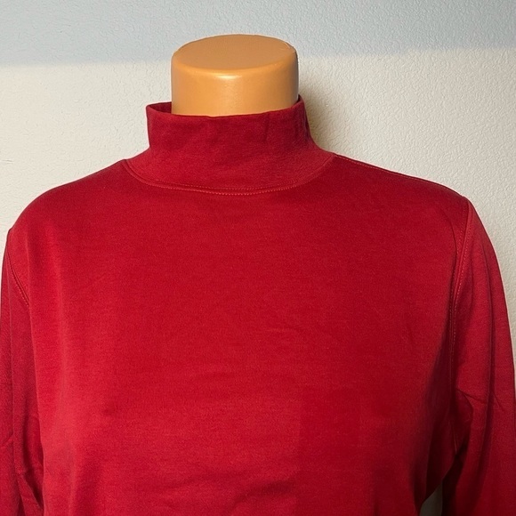 Crimson Charter Club Pima Cotton Mock Turtleneck - Picture 2 of 5